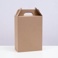 Коробка крафт с ручкой 26*36*13см арт.9082614