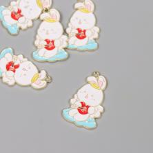 Подвеска "Зайчик со стрелой в сердце" 28*17мм арт.10715347