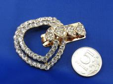 Застежка шубная со стразами арт.ФУ-2324