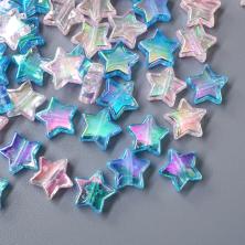 Бусины акрил "Звезды" 11*11*5мм арт.ФУ-11865 ассорти (85шт)