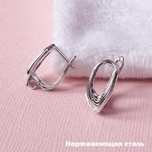 Заготовка для серег англ.застежкой нерж. сталь 17мм арт.ИВ-872 никель