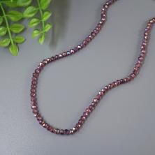 Бусины граненые стекло 4*3,5мм арт.ИВ-835 фиолетовый АВ(110бусин)