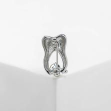 Брошь "Зуб" 17*30мм арт.4844991 серебро