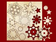 Заготовка дерево "Снежинки-1" 18*16,2см арт.131102