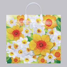 Пакет п/э с пластиковой ручкой 34*37см "Нарцисс" 80мкм арт.5860346