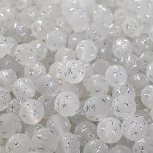 Бусины акрил "Звезды" 8мм арт.ИВ-197 матовый/серебро (50шт)