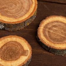 Срез дерева 3-5см h-1см арт.10167466 дуб (3шт)