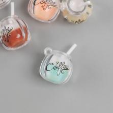Подвеска акрил светится в темноте "Кофе с трубочкой" 16*16*21мм арт.10715287 микс
