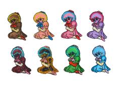 Термоаппликация "Девочка с цветочком" 40*30мм арт.12 ассорти