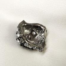 Пуговица со стразами и бусинками арт.12706 25мм т.никель/черный