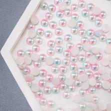 Полубусины "Круг" 6мм арт.ФУ-3323 микс градиент (10гр)