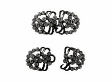 Застёжка 50*25мм со стразами арт.M-8615 черный