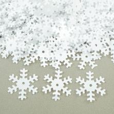 Пайетки-цветные "Снежинка" 18мм арт.SF-1134 белый-L010 (100гр)