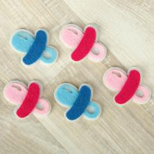 Декор для творчества (войлок) "Пустышка" 5*4см арт.1892216 микс (5шт)