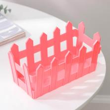 Кашпо "Заборчик" пластик 18*8,5*9см арт.3745351 микс