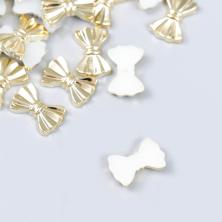 Декор "Бантики" 13*9мм арт.4444903 золото (30шт)