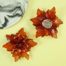 Розочка акрил 90мм арт.A-2 терракотовый