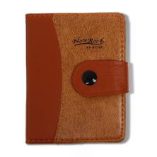 Записная книжка ПВХ с ручкой 10,5*8,5*1,5см линия арт.1696413 коричн (72листа)