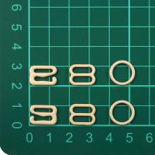 Комплект фурнитуры металл 10мм (крючок, регулятор, кольцо) арт.7684