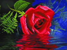 4065 "Роза" Рисунок на шелке бисером "Матренин Посад" 28*34см