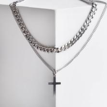 Кулон "Крест" 68см арт.4448552 серебро