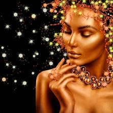 8502 "Гламур" Рисунок на ткани "Конек" частичная вышивка 40*40см