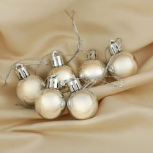 Набор из  6-ти елочных шаров 3см арт.3505659 серебро