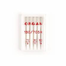 Иглы универсальные ассорти №70;80;90 130/705H ORGAN (5 игл)