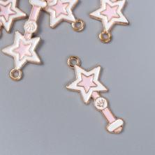 Подвеска "Звездный жезл" 13*28мм арт.7356027 золото/микс