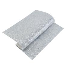 Кожа искусственная глиттер 20*30см 0,5мм арт.SF-5978 серебро-09 (5листов)