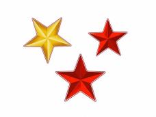 Наклейка на авто "Звезды" 5шт-62*65мм, 10шт-67*70мм ассорти