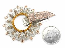 Застежка шубная со стразами арт.ФУ-2340