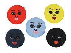 Термоаппликация "Смайлик" 68мм арт.2556 ассорти