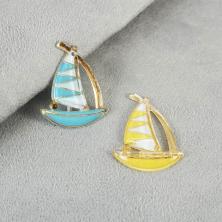 "Парусник" 29*23мм арт.7322340/7322341 голубой/желтый