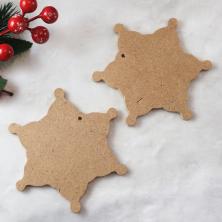 Заготовка дерево "Снежинка №3" 9см арт.MIX.AH6150037