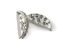 Разделители для бусин 20*7мм на 3 нити со стразами арт.414/2 серебро