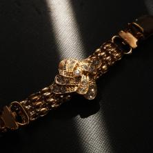 Застежка-зажим для кардиганов 12см арт.S-46 золото