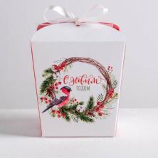 Коробка   8*7,5*6см арт.5036154 "Новогодний венок"