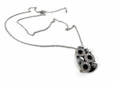 Кулон арт.ФУ-4877 черный/серебро