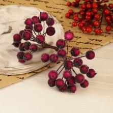 Рябина двусторонняя d- 1,2см 14см арт.ФУ-4596 (10бук*20шт) в сахаре