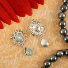 Серединка ювелирная металл 25*45мм со стразами арт.SF-7022