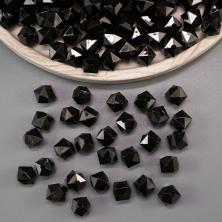 Бусина в бусине акрил граненые 10*10мм "Куб" арт.ФУ-11718 черный (500гр)