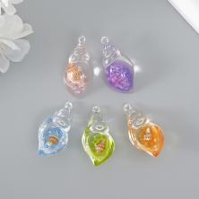 Подвеска акрил "Морская ракушка" 18*37*13мм арт.10321661 ассорти (светится в темноте)