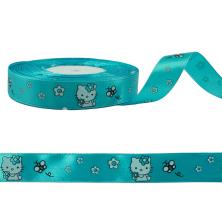 Лента атласная 20мм "HELLO KITTY" арт.ФУ-3320