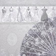 Бумага односторонняя 30,5*30,5см "Свадебное кружево. Веер" 160гр/м арт.CP02248