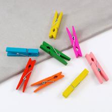 Прищепки 45*7мм арт.ФУ-8329 ассорти (20±1шт)