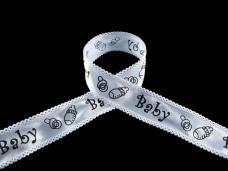 Лента "Baby" 20мм арт.ФУ-6915 белый/черный