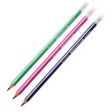 Карандаши простые чернографитные 18,5см с ластиком арт.5101398