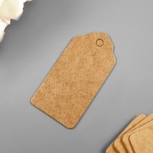 Бирка картон 2*4см арт.ИВ-340 крафт (10шт)
