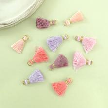 Кисточки  для украшений 2,0см с кольцом металл арт.1740-140108 ассорти